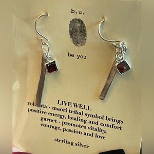 New in Box-Sterling Live Well Earrings Mary Stertore